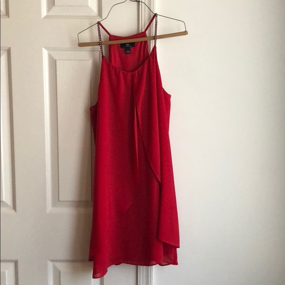 Red IN Cocktail Dress Size L - Picture 1 of 3